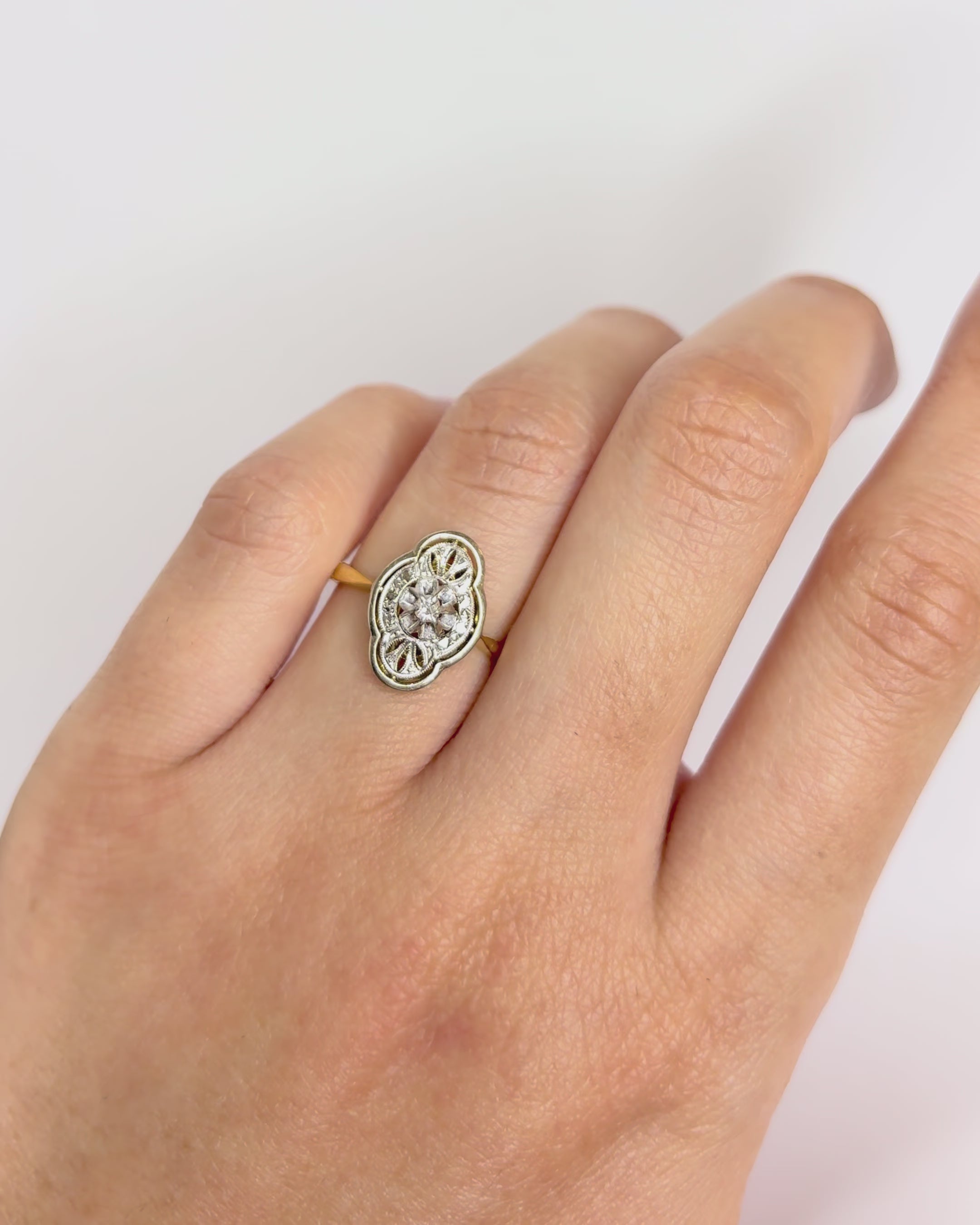 Bague Art Déco Diamants "Emily"