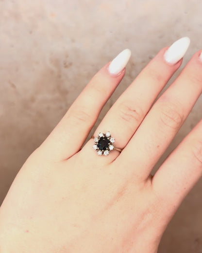 Anillo Marguerite Zafiro 1.10 quilates y diamantes "Léa"