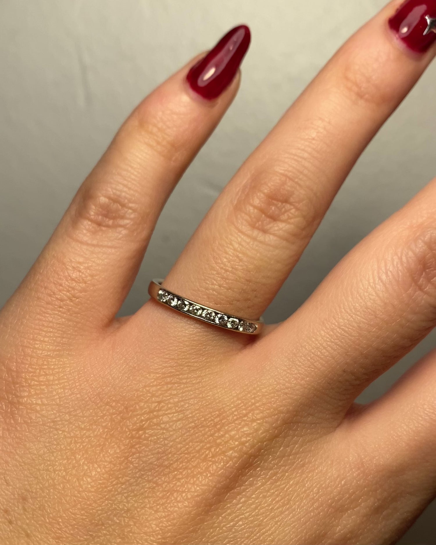 Bague Demi-alliance 9 Diamants &quot;Lise&quot;