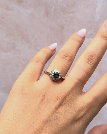 Anillo Marguerite Zafiro 0,80 quilates y diamantes "Célia"