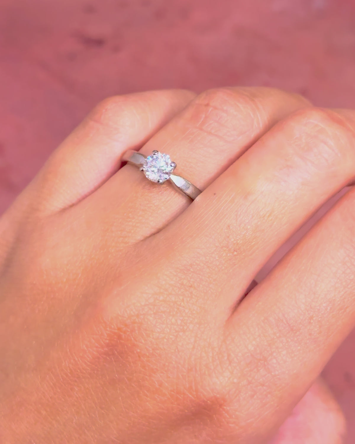 0.65-carat Diamond Solitaire Ring 4.39g "Flavie"