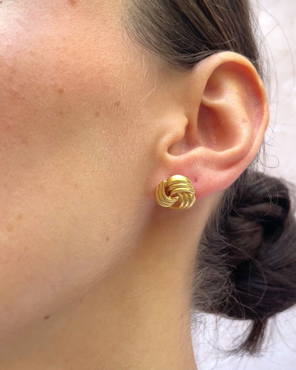Pendientes Torcidos Oro Amarillo "Albane"