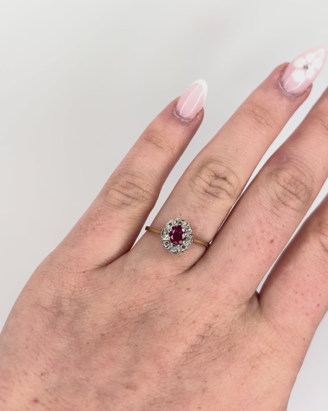 Bague Marguerite Tourmaline 0.40 carat &amp; Diamants "Naya"