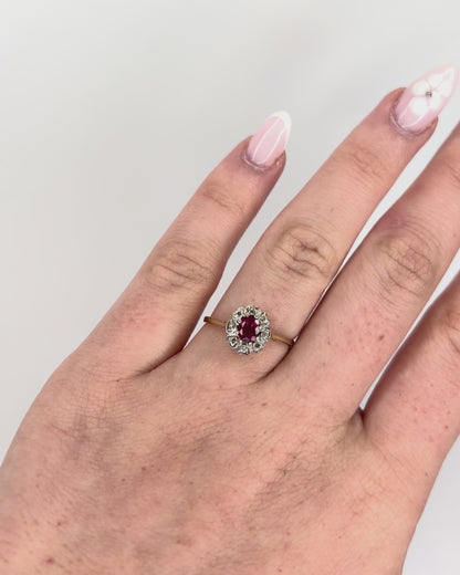 Bague Marguerite Tourmaline 0.40 carat &amp; Diamants "Naya"
