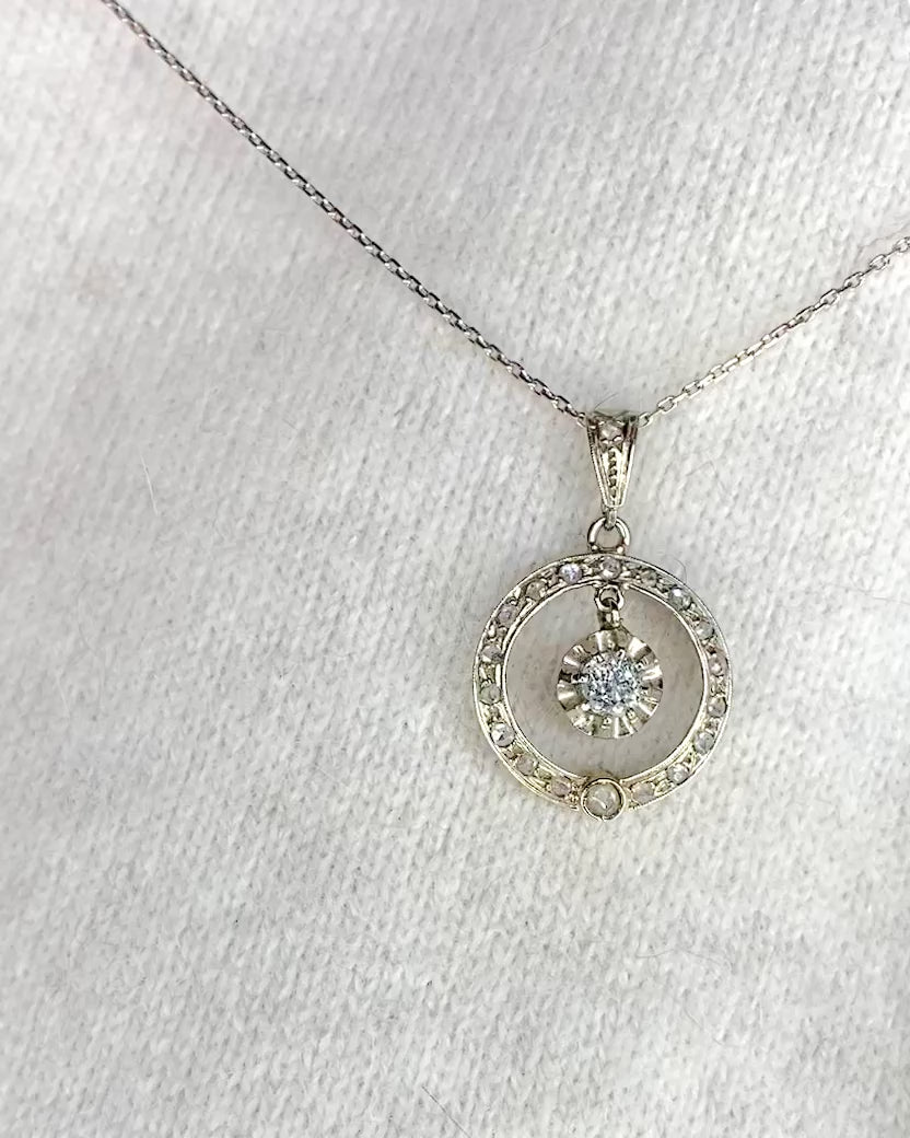 Art Deco Pendant Diamonds 0.44 carat "Victoria"