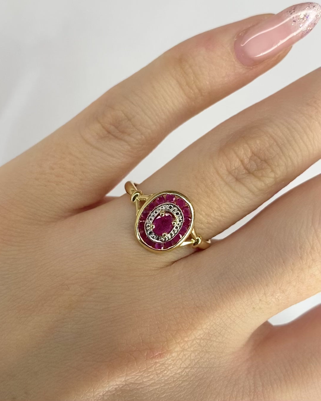 Bague Style Art Déco Rubis 0.52 carat "Elena"