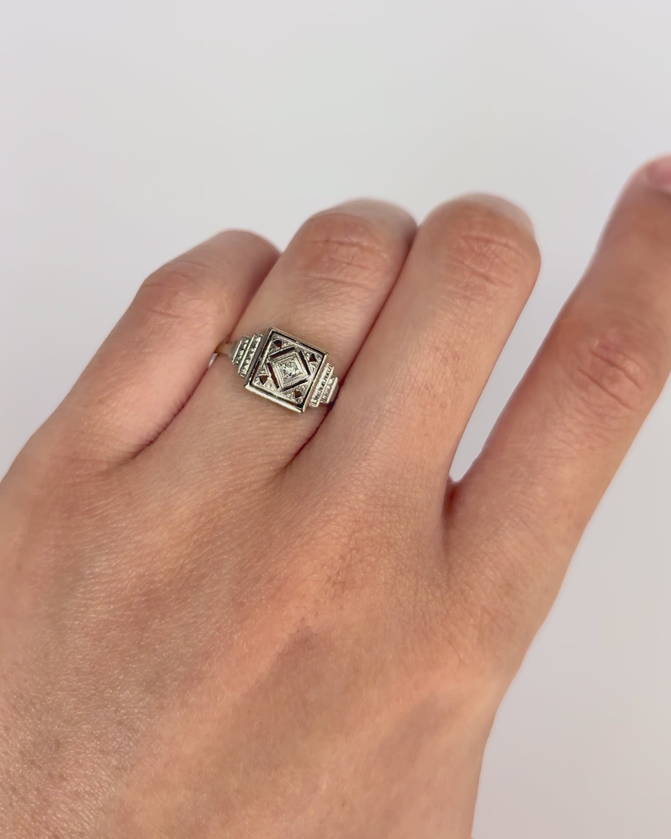 Bague Art Déco Diamant "Sarah"