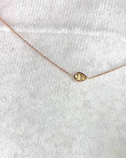 Collar Citrino 0,46 quilates y Oro Rosa 2,26 g "Alexandra"