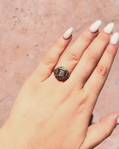 Bague Art-Déco Diamants 0.35 carat "Ninon"