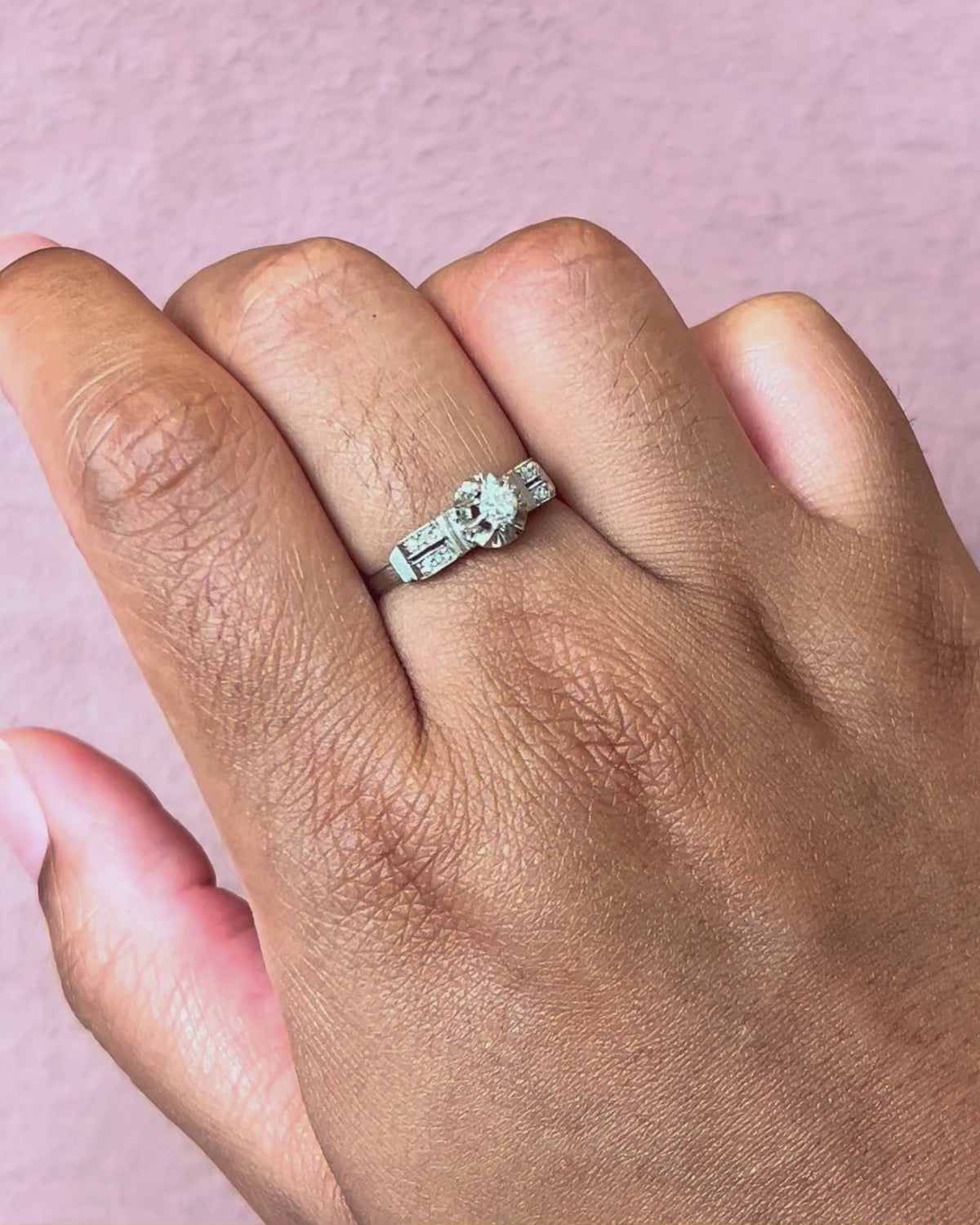 Art Deco Diamond Ring 0.20 carat "Paulina"