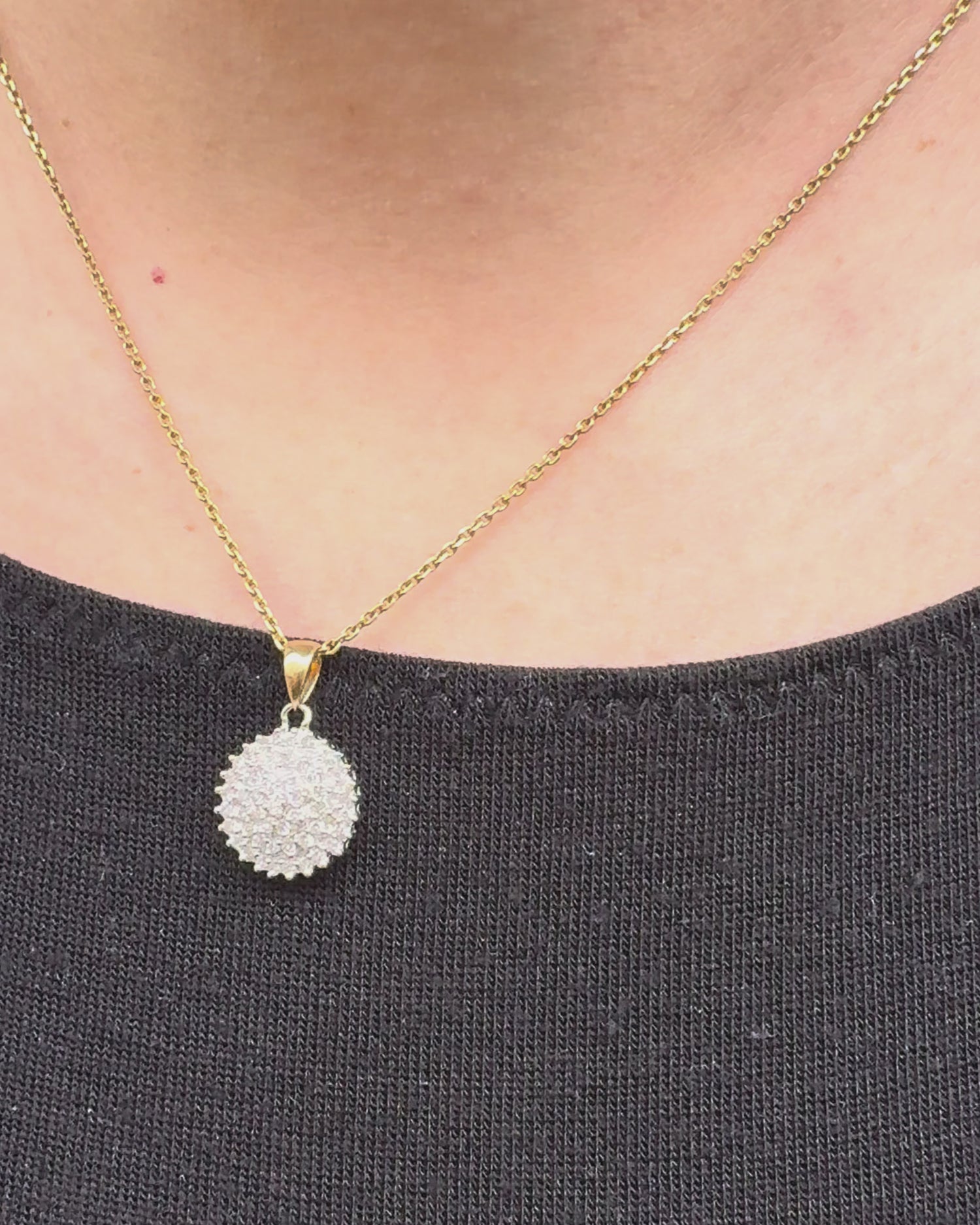 Pendentif Vintage 50 Diamants 0.50 carat &quot;Julia&quot;