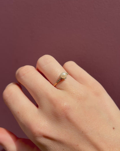 Bague Solitaire Perle &quot;Lucie&quot;