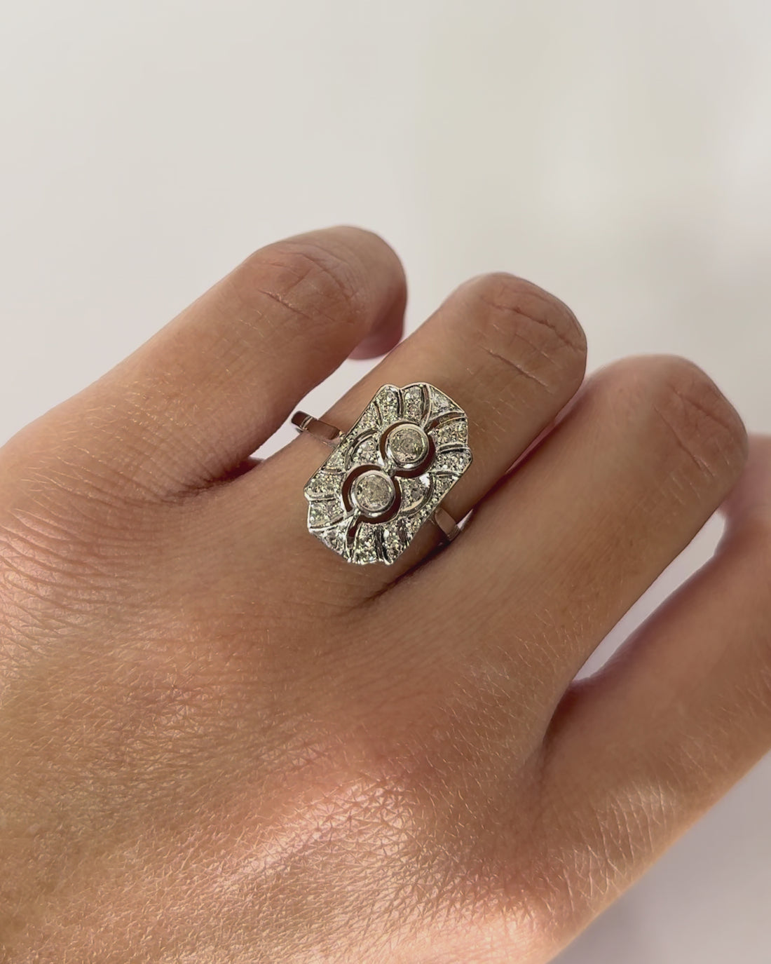 Bague Art Déco Diamants 0.49 ct &quot;Kenza&quot;