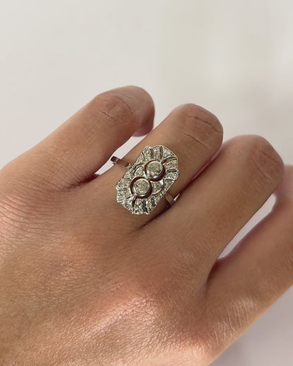 Bague Art Déco Diamants 0.49 ct &quot;Kenza&quot;
