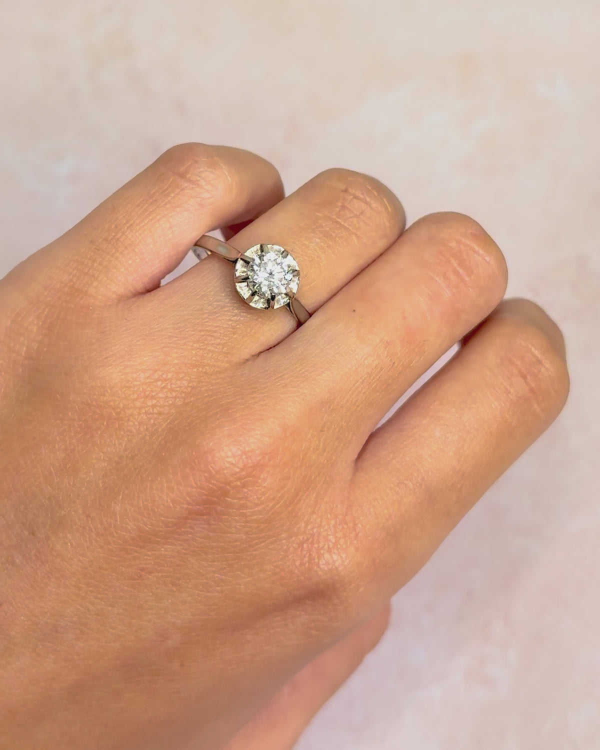 Bague Solitaire Diamant 0.86 carat I/VS "Nicole"