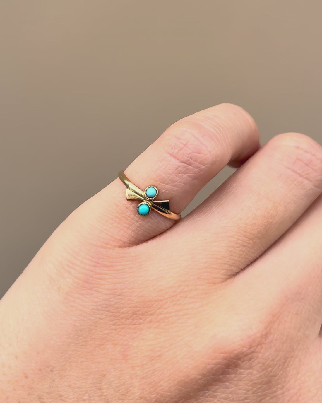 Turquoise Toi et Moi Ring &quot;Lilia&quot;