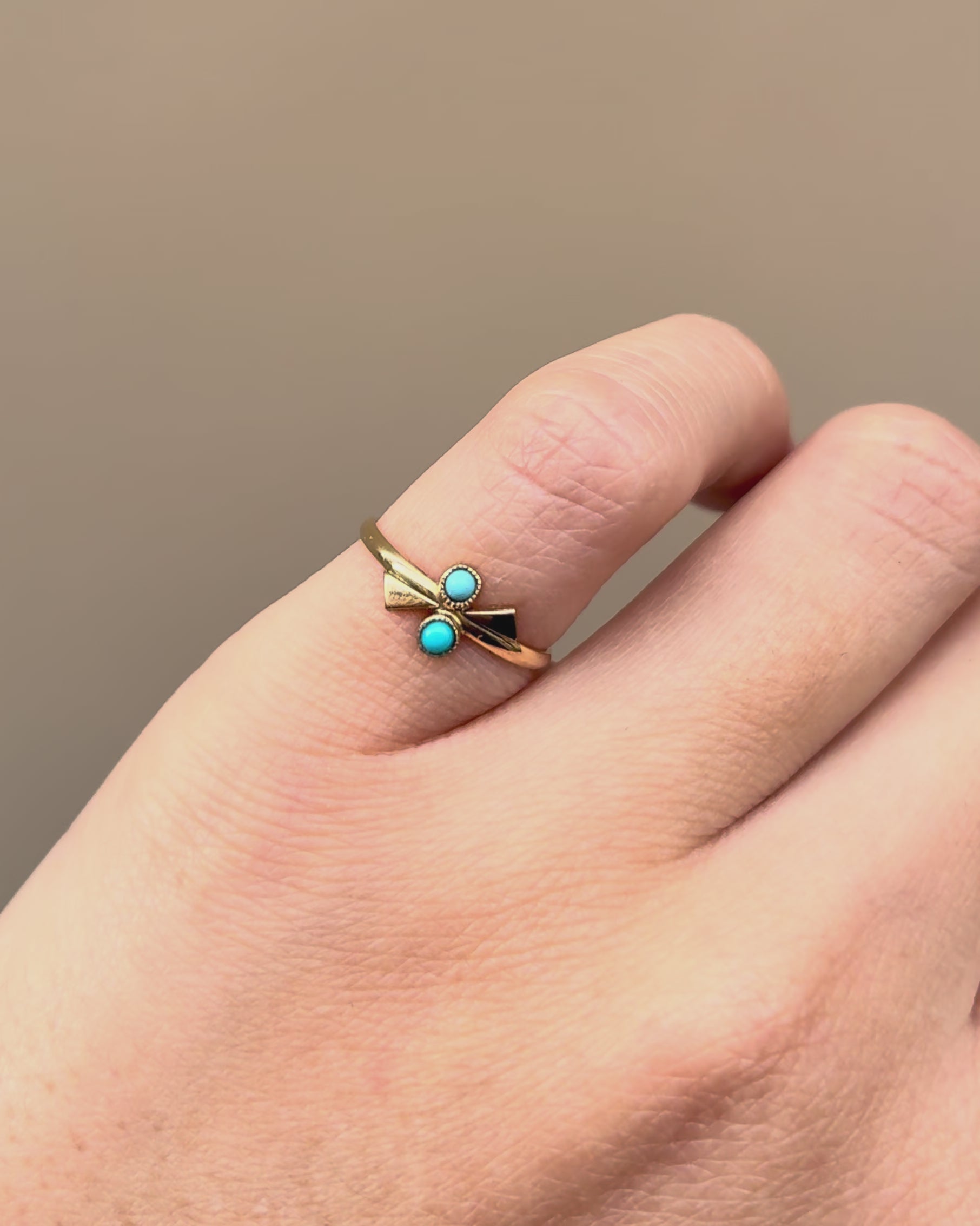 Turquoise Toi et Moi Ring &quot;Lilia&quot;