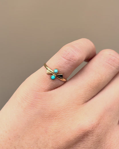 Turquoise Toi et Moi Ring &quot;Lilia&quot;