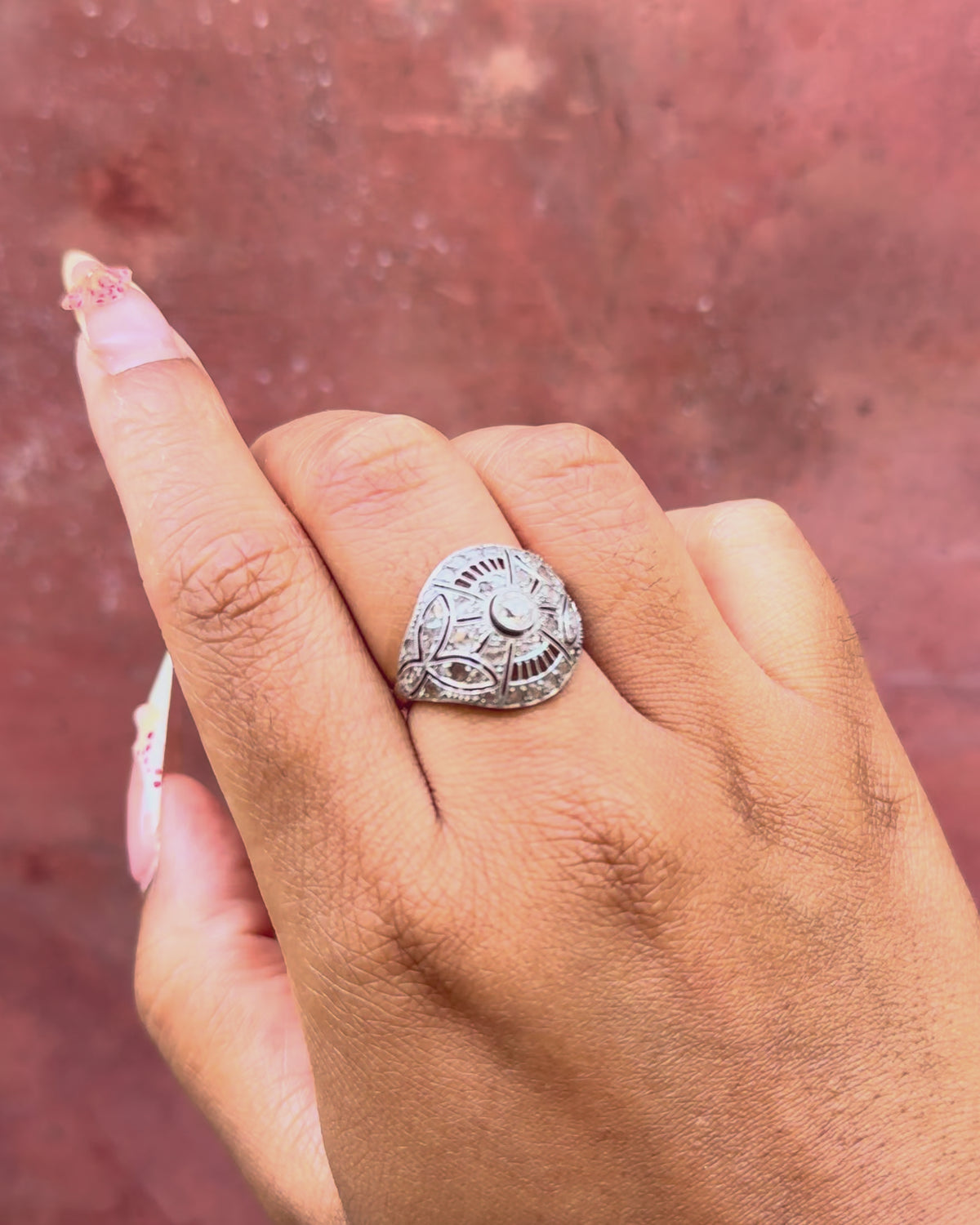 Bague Art-Déco Diamants 0.87 carat "Zeya"