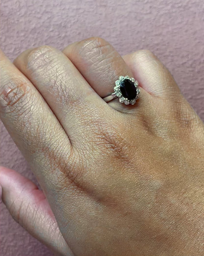 Bague Marguerite Saphir 1.70 carat &amp; Diamants "Delphine"