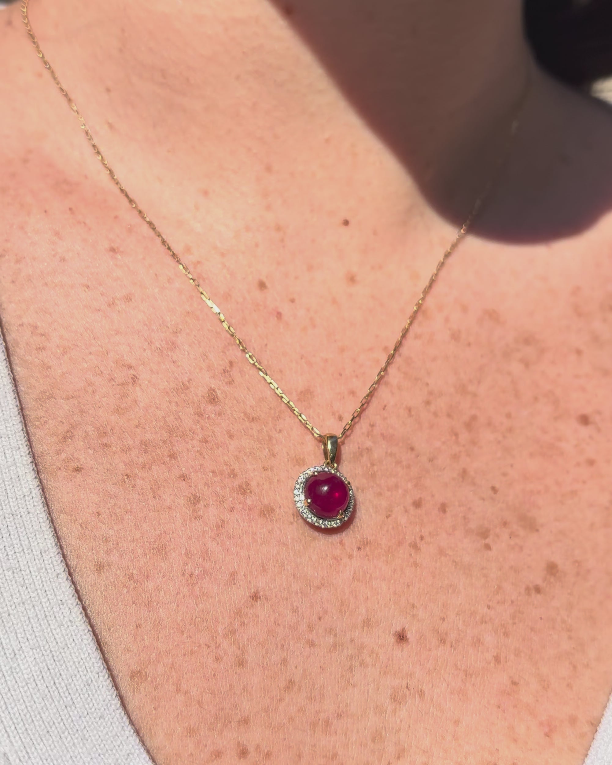 Pendentif Rubis 4.60 carats &amp; Diamants "Romane"