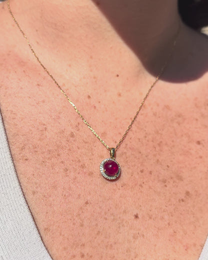 Pendentif Rubis 4.60 carats &amp; Diamants &quot;Romane&quot;