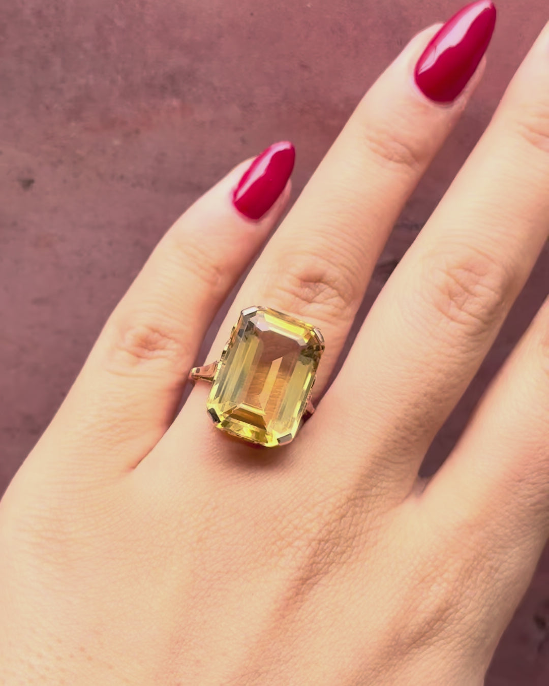 Anillo de cóctel con citrino de 11.95 quilates «Agathe»