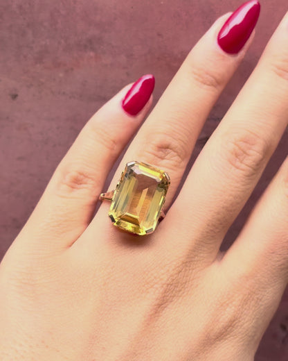 Anillo de cóctel con citrino de 11.95 quilates «Agathe»
