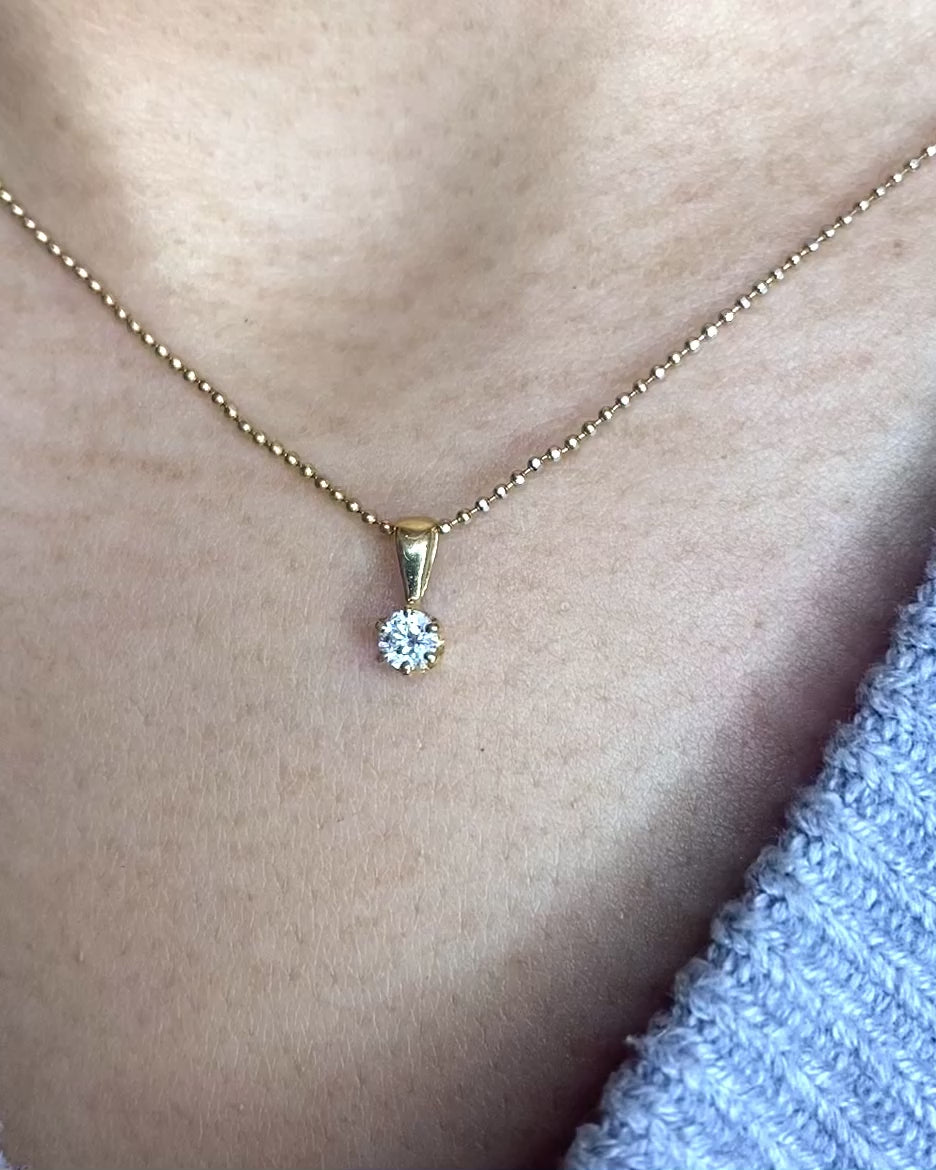 Pendentif diamant 0.15 carat &quot;Madeleine&quot;