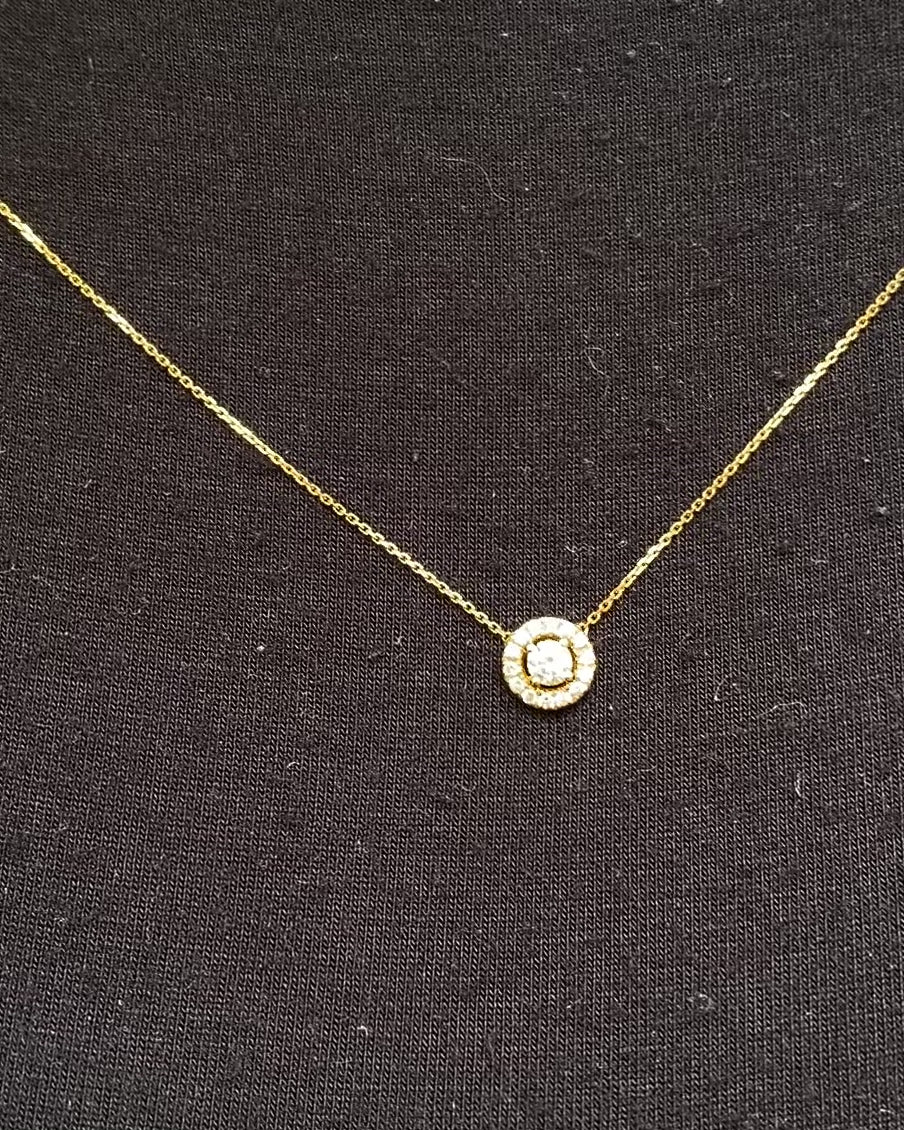 0.34 Carat Diamond Necklace "Océane"