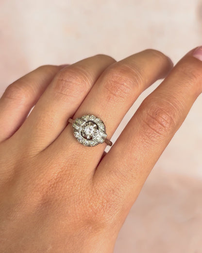 Anillo Art Déco de diamantes de 0,57 quilates «Joshua»