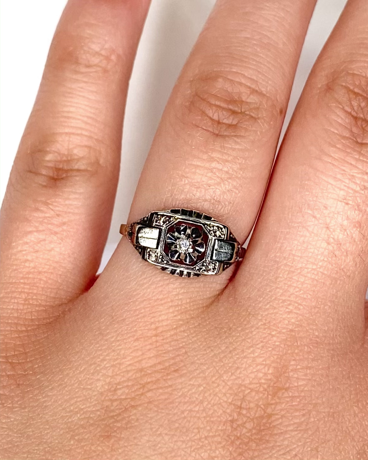 Anillo Art Déco Diamante "Melissa"