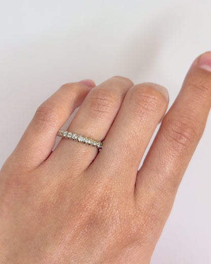 Anillo de alianza americano con diamantes 0,30 quilates "Pia"