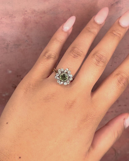 Anillo Marguerite con Turmalina de 0,91 quilates y Diamantes de 0,66 quilates "Joanne"