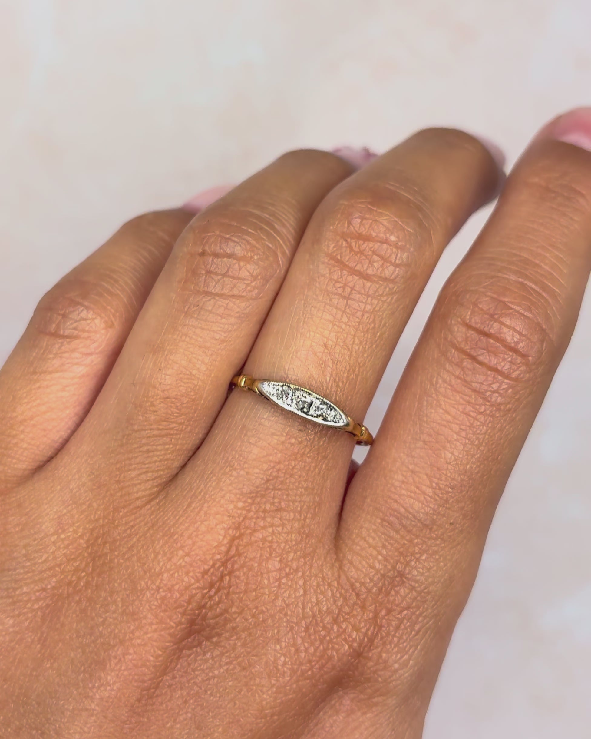 Bague Art-Déco Rivière Diamants "Louisa"