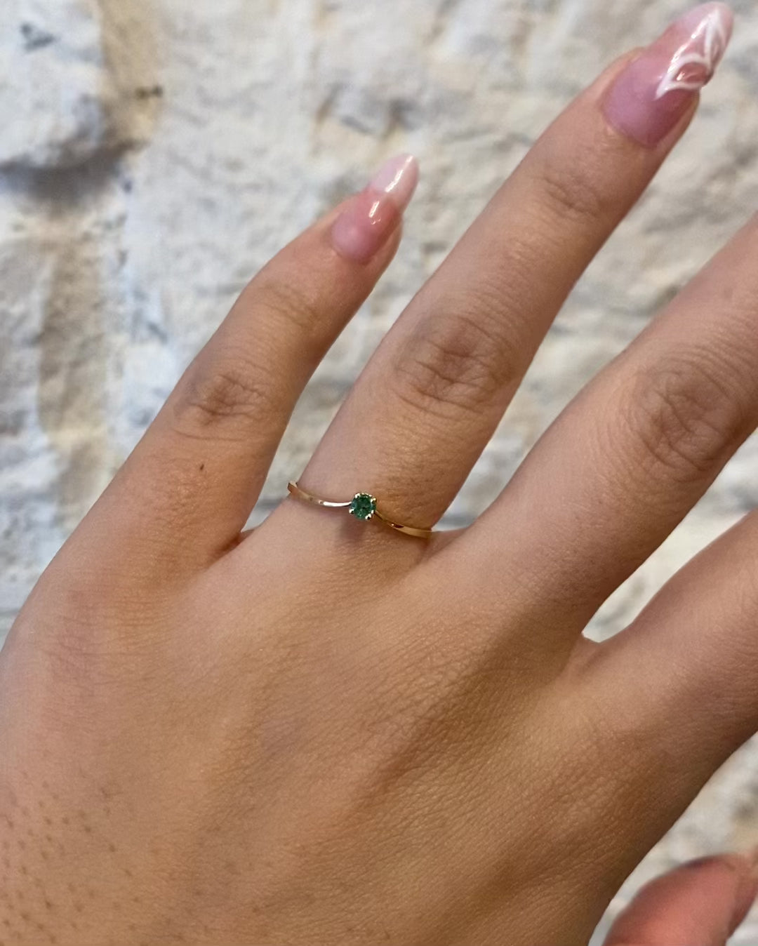 Anillo Diadema Solitario Esmeralda "Celia"