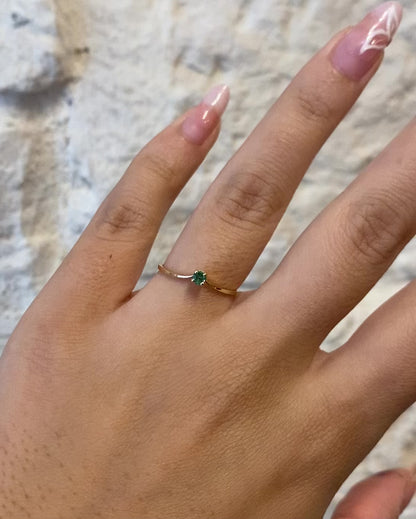 Bague Diadème Solitaire Émeraude &quot;Celia&quot;