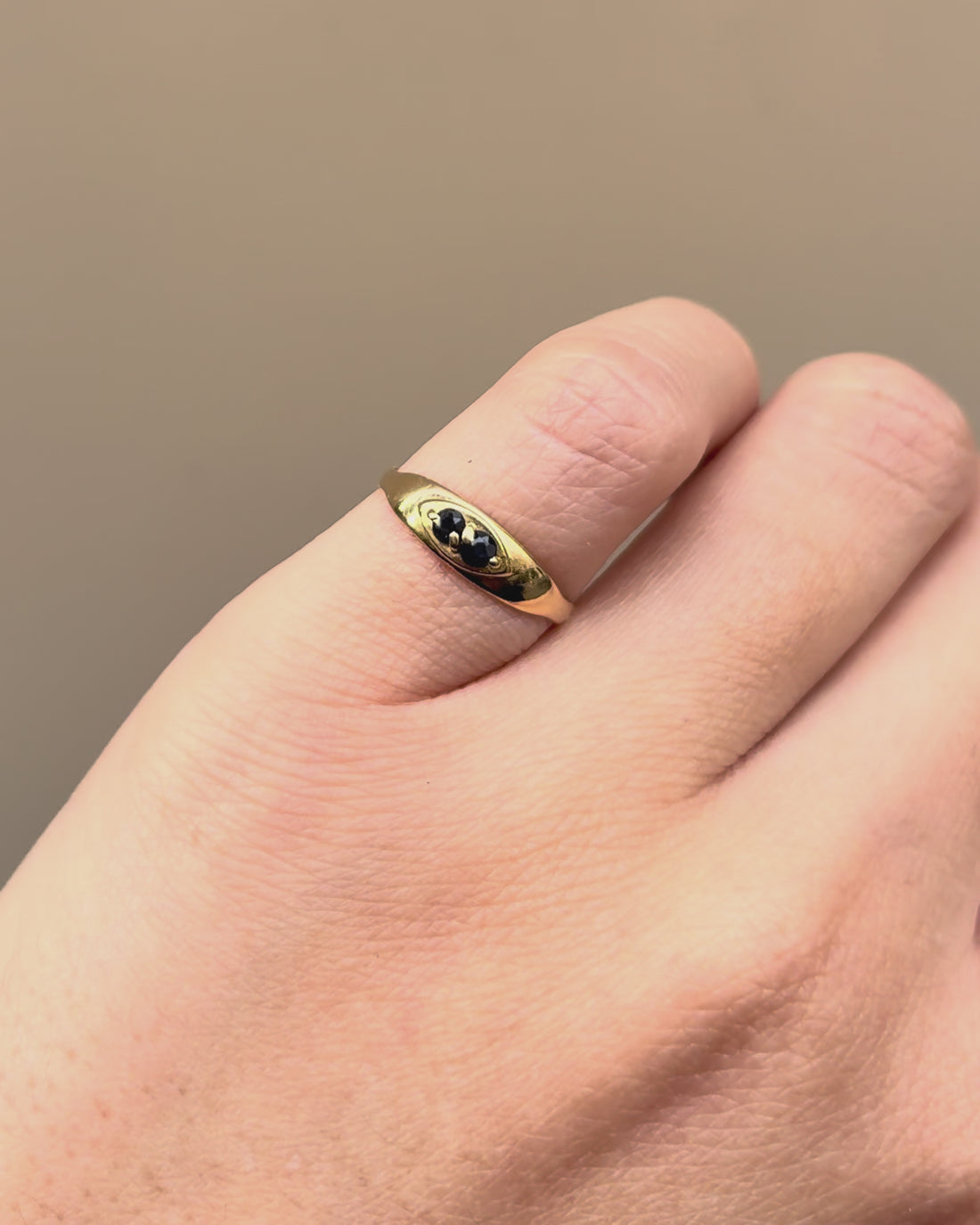 Ring Bangle 2 Sapphires &quot;Larissa&quot;