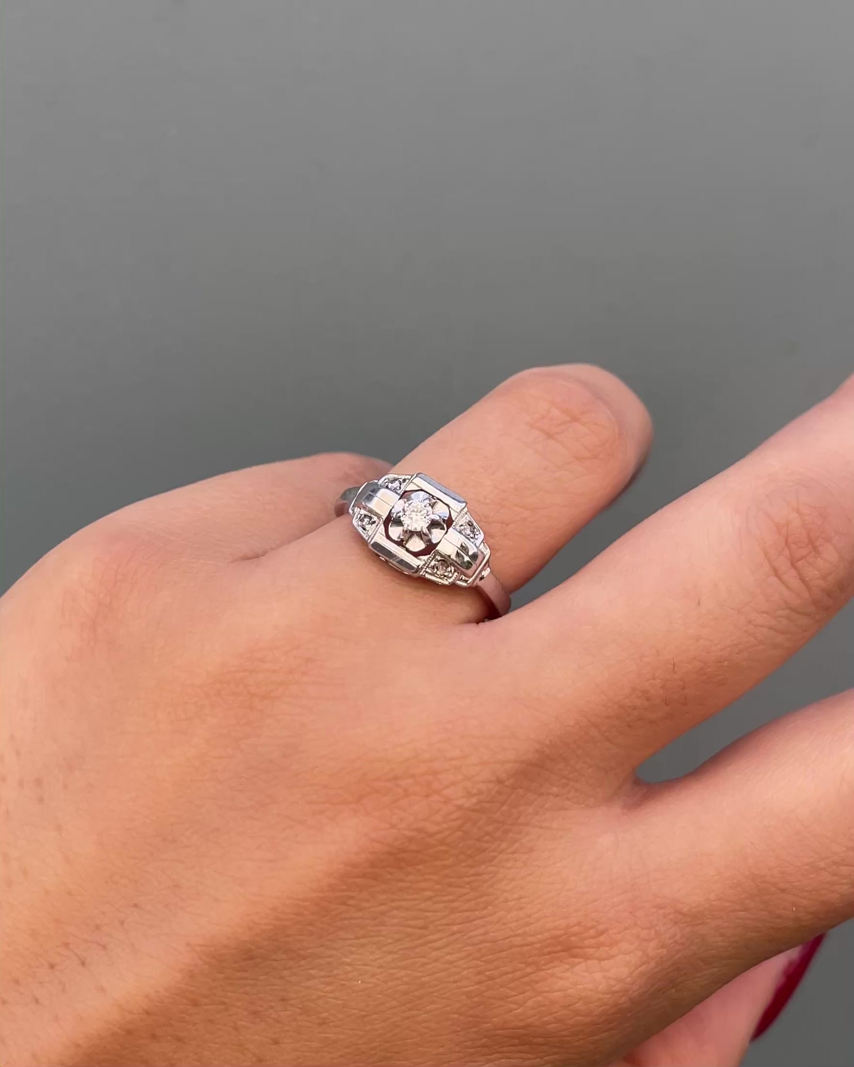 Vintage Art Deco Diamond Ring "Sanaé"