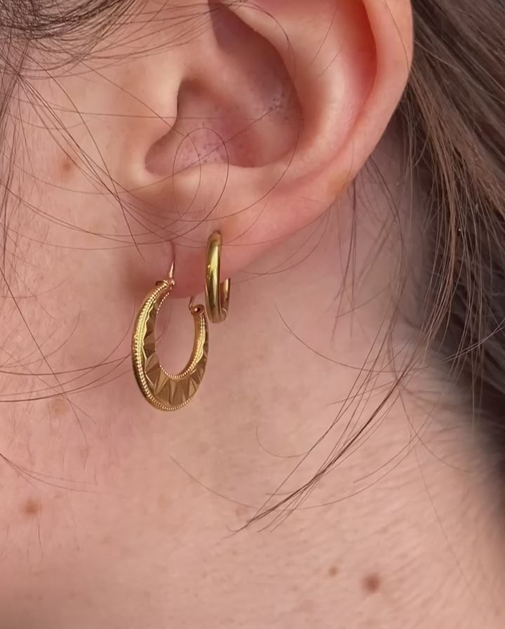 Créoles Vintage Oro Amarillo 18 quilates “Céleste”