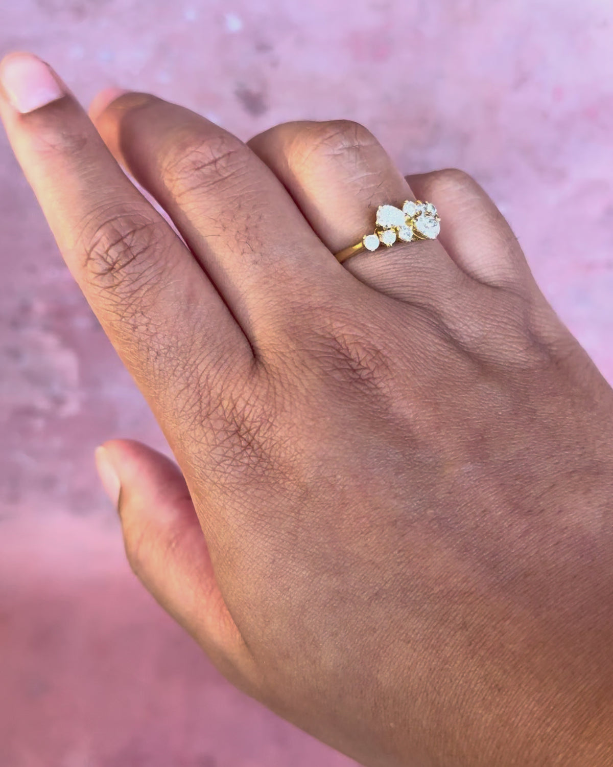 Anillo Toi &amp; Moi de diamantes de 0.90 quilates "Alice"