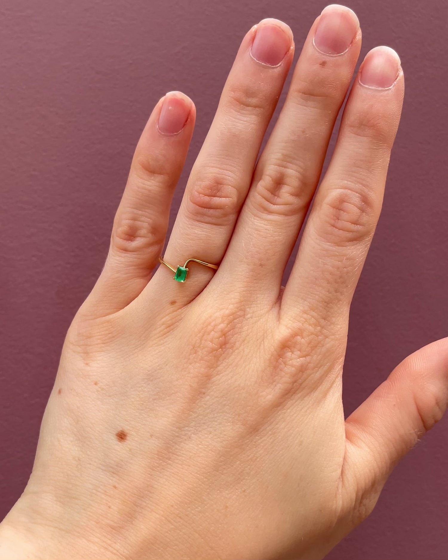 Bague Solitaire Émeraude &quot;Eliska&quot;