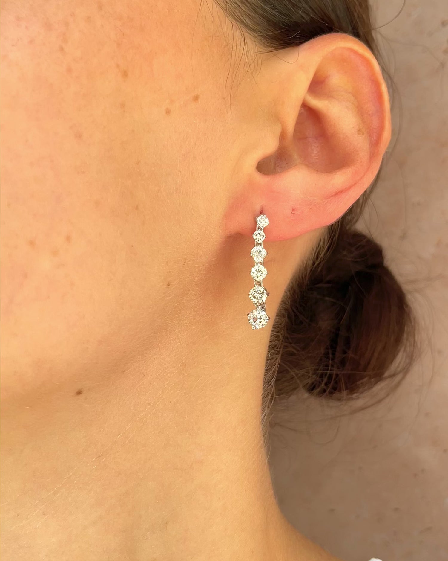 Dangling Diamond Earrings 1.66 carat "Zélie"