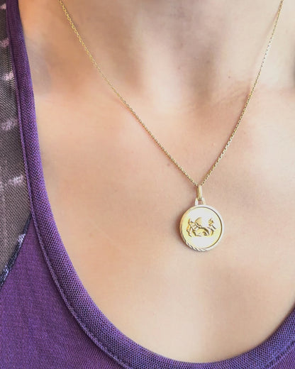 Pendentif Zodiaque Cancer Or Jaune 18 carats "Yuna"