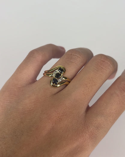 Bague Tourbillon Saphirs 0.30 ct &quot;Odette&quot;