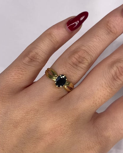 Bague tourbillon Saphir 0.63 carat &quot;Loeva&quot;