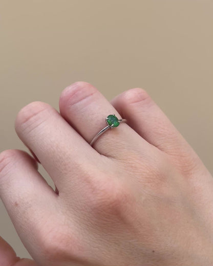 Bague Solitaire Grenat Tsavorite 0.70 carat &quot;Astelle&quot;