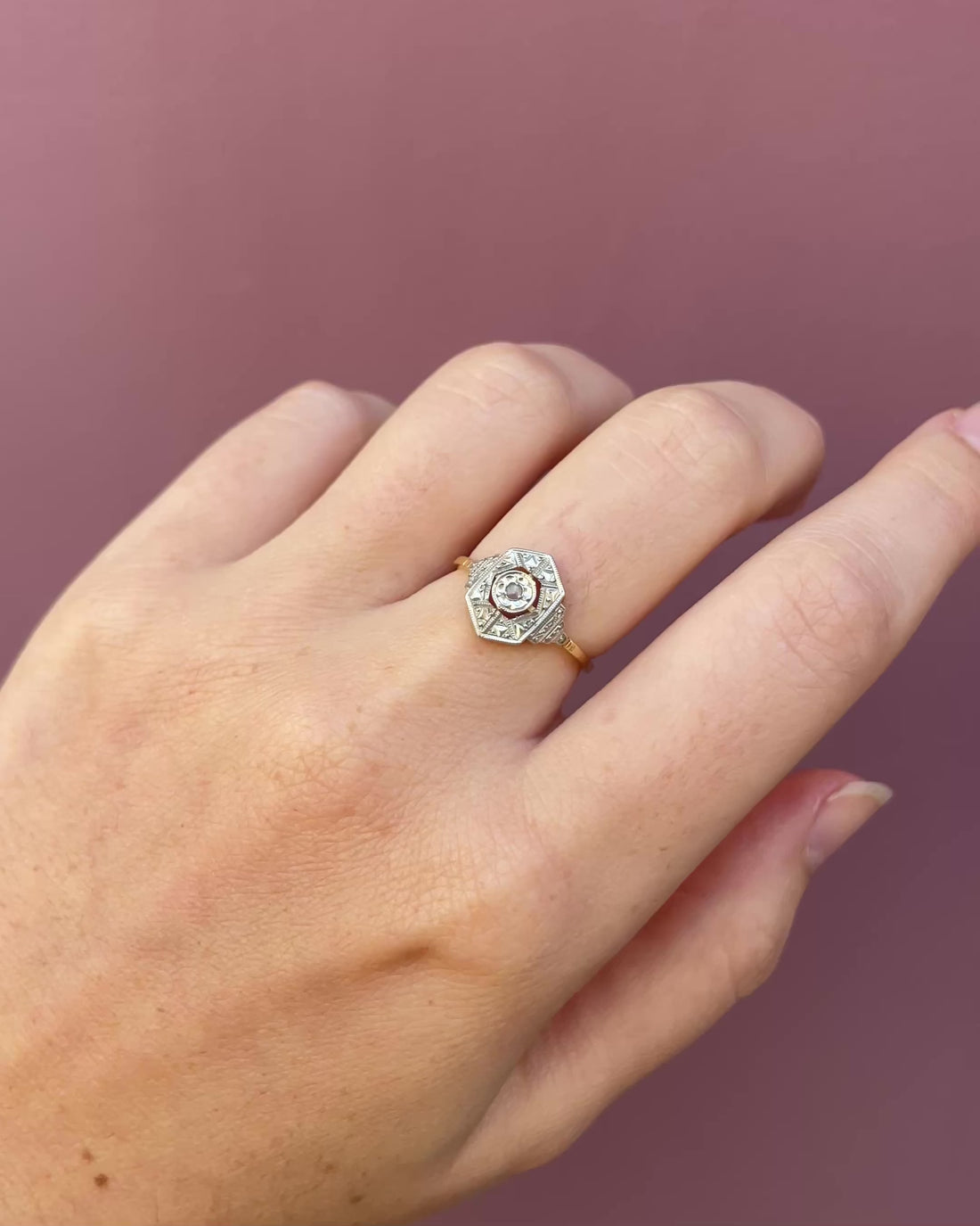 Bague Art Déco Diamants &quot;Salomé&quot;