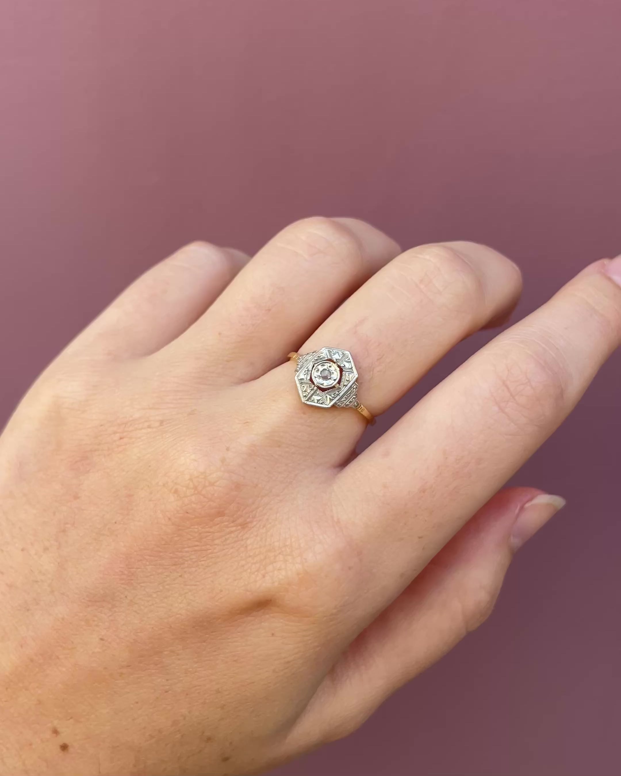 Bague Art Déco Diamants &quot;Salomé&quot;