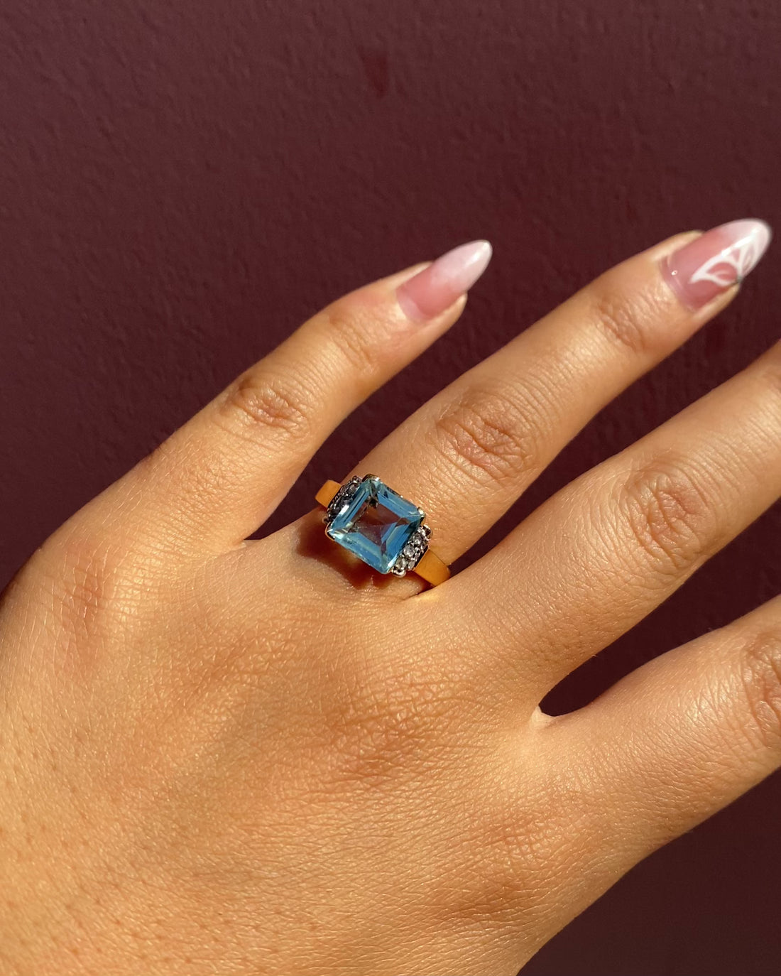 Bague Trilogie Aigue-Marine 2.76 carats &amp; Diamants &quot;Valéone&quot;